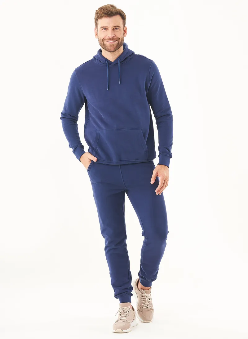 ORGANICATION ORGANICATION Herren vegan Kapuzenpullover Soft Touch Navy, Dunkelblau, – Produktbild 1 von 2