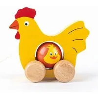 El Puente El Puente Ziehtier "Huhn mit Küken" | Fair Trade & Handmade aus Sri Lanka – Produktbild 1 von 1