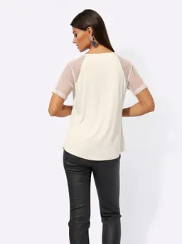 Witt Kurzarmshirt champagner-silberfarben-bedruckt – Produktbild 1 von 1