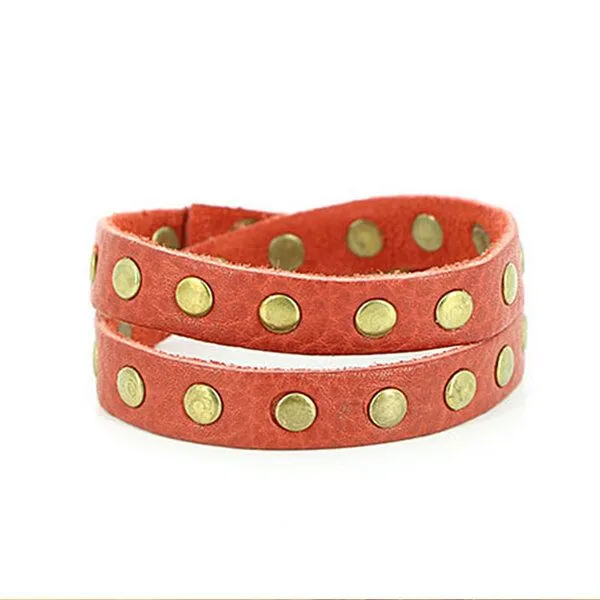 Mitienda Shop Mitienda Shop Wickelarmband aus Recycling-Leder, Cognac, – Produktbild 1 von 3