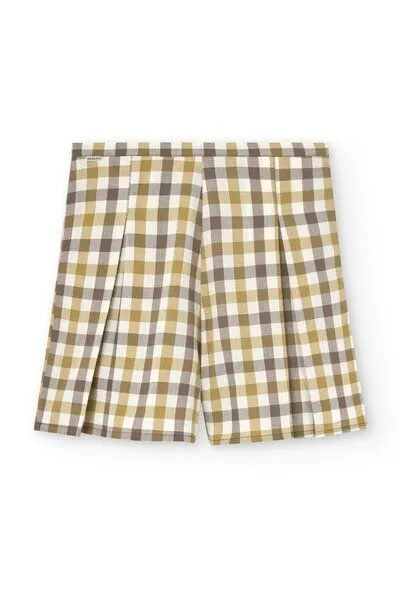 TIRALAHILACHA TIRALAHILACHA Hannia organic cotton shorts vichy, Gelb, – Produktbild 4 von 4