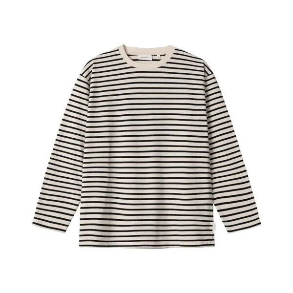 SALZWASSER STINA - Longsleeve (Damen) aus 100% Bio-Baumwolle (GOTS) von SALZWASSER, Natur-blau (mehrfarbig), – Produktbild 2 von 4