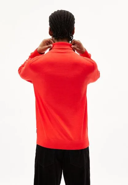ARMEDANGELS ARMEDANGELS GLAANUS - Herren Pullover Regular Fit aus Bio-Baumwolle, Red alert, – Produktbild 2 von 4