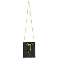 ELEKTROPULLI ELEKTROPULLI Handtasche TEA aus wunderschönem schwarz meliertem Leder mit neon Band., Black, – Produktbild 1 von 1