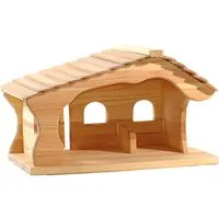 Ostheimer Ostheimer Weihnachtskrippe Krippenstall aus Massivholz bio geölt Maße 47 x 30 x 30 cm – Produktbild 1 von 1
