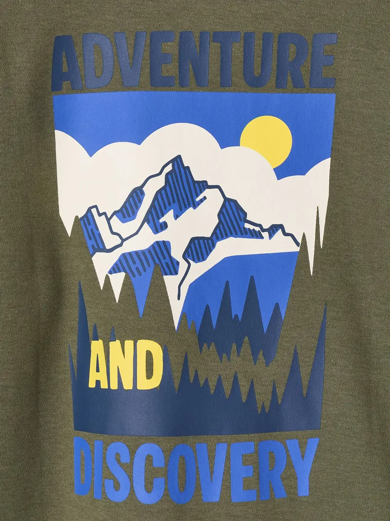 Vertbaudet Shirt mit Brust-Aufnäher und Rückenprint Jungen, Moosgrün, – Produktbild 4 von 4