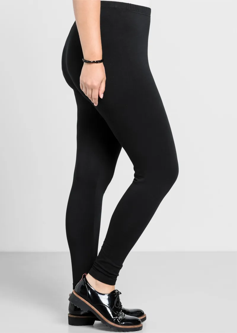 sheego Leggings, Schwarz, – Produktbild 2 von 2