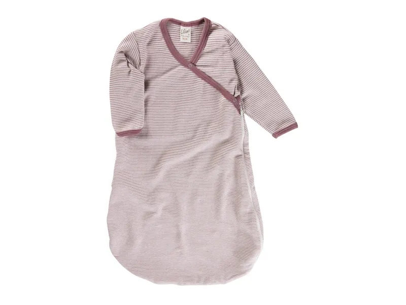Lilano Lilano Baby Schlafsack Wickelsack Wolle Seide mauve-natur Gr.50/56, Natur, rosa, – Produktbild 2 von 2