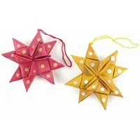 El Puente El Puente Weihnachtsdeko "Sterne", 2er-Set | Fair Trade & Handmade aus Bangladesch – Produktbild 1 von 1