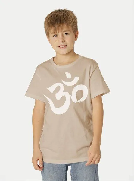 Peaces.bio - handbedruckte Biomode Peaces.bio - handbedruckte Biomode Bio-Kinder T-Shirt Om, Sand, – Produktbild 2 von 2