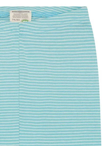 loud + proud loud + proud Babys & Kinder Leggings Streifen, GOTS-zertifiziert, Cyan(blau), – Produktbild 1 von 3