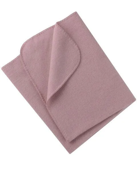 Engel Engel Natur Baby Schurwoll-Fleece Decke mit Muschelkante, Hellgrau-melange, – Produktbild 2 von 3