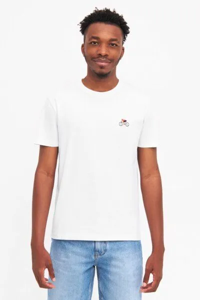 Natural Vibes Natural Vibes T-Shirt Fahrrad Bio GOTS | Bio T-Shirt | Weißes T-Shirt | Herren Damen T-Shirt | – Produktbild 3 von 4