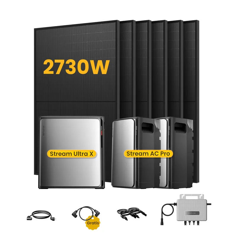 EcoFlow EcoFlow Stream Ultra X, Solaranlage mit Speicher, mit 6 x 455W Bifazialen Solarmodulen, by Powerness - Stream Ultra X + 2 x Stream AC Pro | 7680Wh / ohne Zubehör / Standardversand – Produktbild 1 von 1