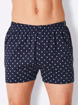 KINGsCLUB Boxershorts marine-gestreift + marine-bedruckt + marine-kariert – Produktbild 1 von 1