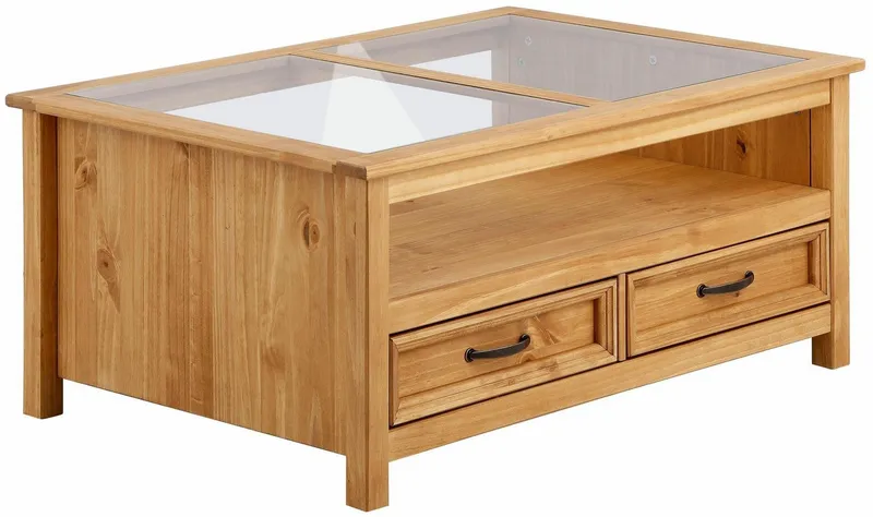 OTTO home Couchtisch Selma, mit schöner Holzstruktur, Beige, – Produktbild 3 von 5