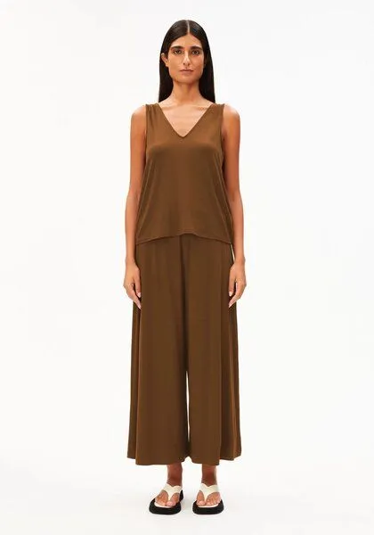 ARMEDANGELS ARMEDANGELS Cropped Jersey-Hose aus LENZING ECOVERO Viskose Mix, Dried palm, – Produktbild 1 von 4
