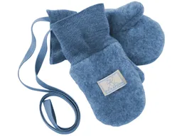 Pickapooh Pickapooh Baby und Kinder Fäustlinge Bio-Schurwolle Fleece jeans Gr. 2 (bis 2 Jahre) – Produktbild 1 von 1