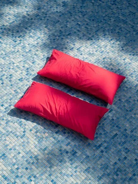 erlich textil erlich textil Fred Kopfkissenbezug aus weicher Bio-Baumwolle, made in Europe, Knallpink, – Produktbild 5 von 8