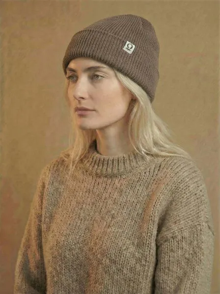 Yasu Gerippte Merino Mütze Ronin, Brown, – Produktbild 1 von 1