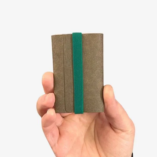 ANDERS & KOMISCH ANDERS & KOMISCH Veganes Kreditkartenetui - Cardholder mit Münzfach - TINY Braun, Grün, – Produktbild 1 von 4
