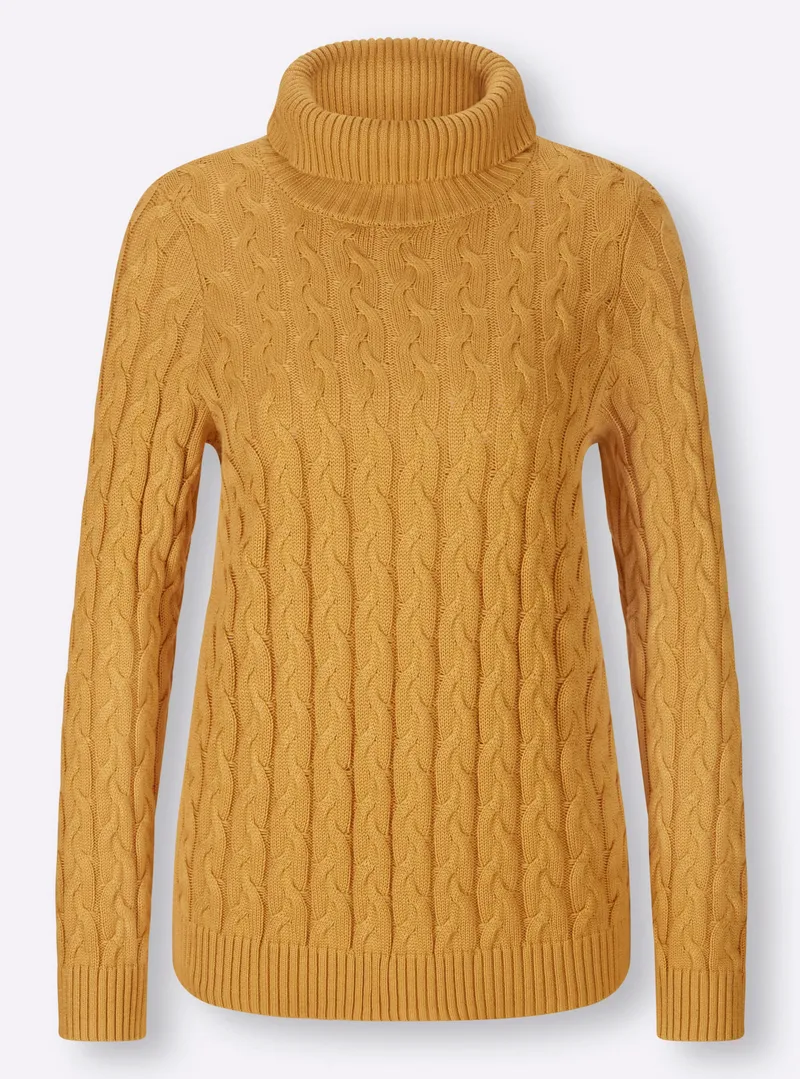 heine Feinstrickpullover ocker, Ocker, – Produktbild 1 von 2