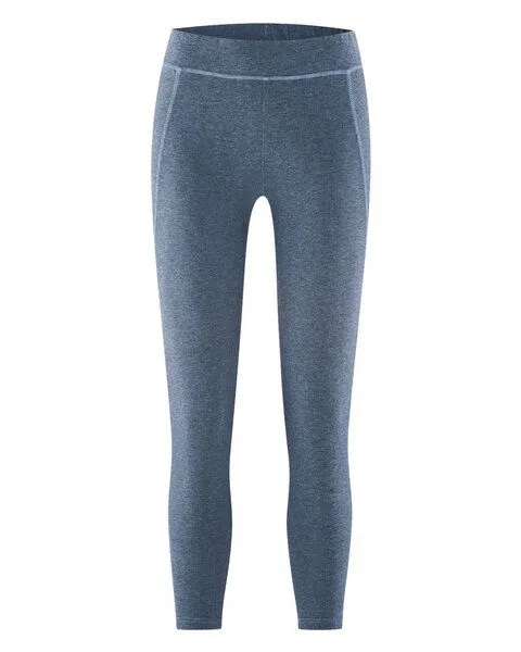 HempAge HempAge Yoga Leggins Jersey Hanf/Biobaumwolle, Blueberry (blau), – Produktbild 3 von 4