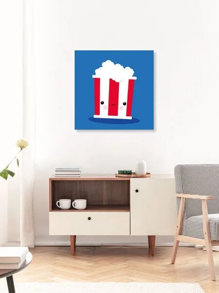 Photocircle Photocircle Poster / Leinwandbild - Kinderzimmerbild Kawaii Popcorn – Produktbild 2 von 4