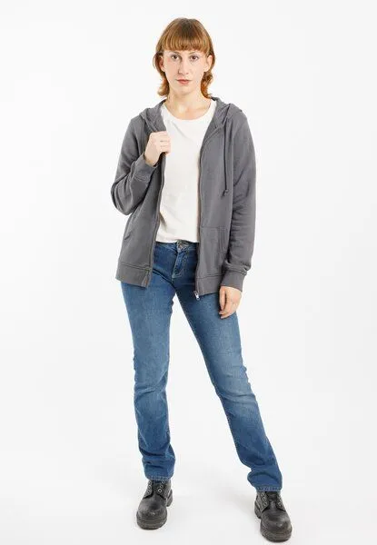 TORLAND TORLAND Damen Zip-Hoodie ZITA, Grau (asphalt), – Produktbild 4 von 4