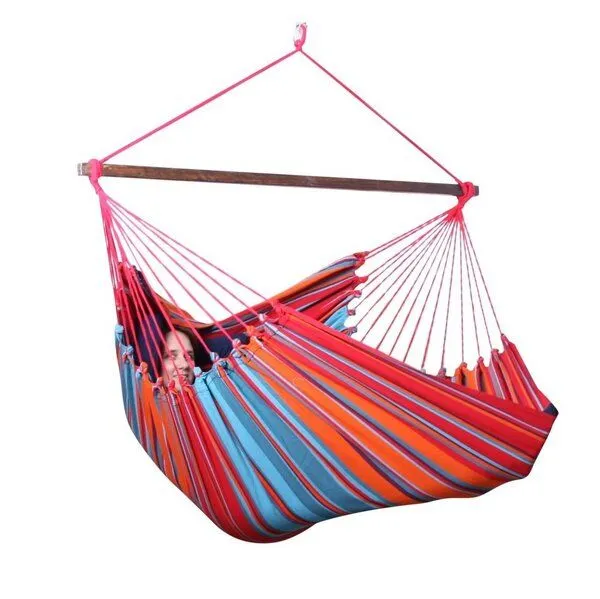 MacaMex MacaMex Cayo Gigante XL Hängesessel aus langfasriger Baumwolle, Sunset (orange), – Produktbild 3 von 3