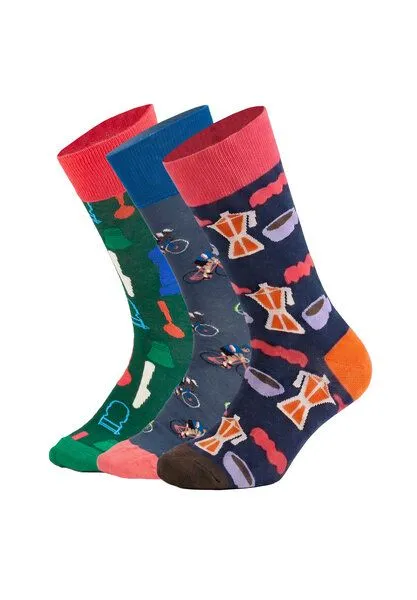 DillySocks DillySocks Socken „Urban Essentials“, Orange,dunkelblau,dunkelgrün,blau, – Produktbild 1 von 4
