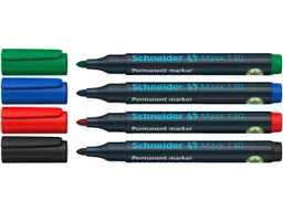 Schneider 4 Schneider Permanent-Marker "Maxx 130" sortierte Farben – Produktbild 1 von 1