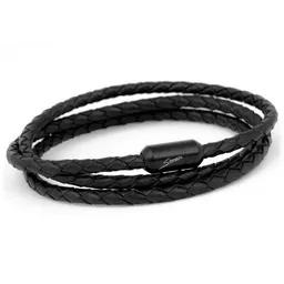 Simaru Simaru Echtleder Wickelarmband schwarz, Lederarmband für Damen und Herren mit Magnetverschluss – Produktbild 1 von 1
