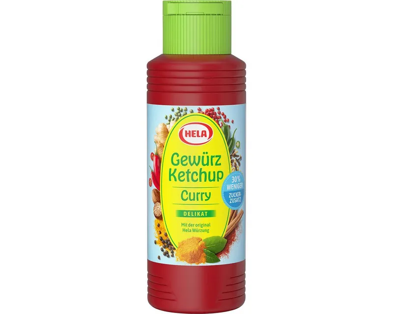 HELA Saucen, Hela Gewürz Ketchup Curry delikat Original mit weniger Zucker 300ml – Produktbild 1 von 1