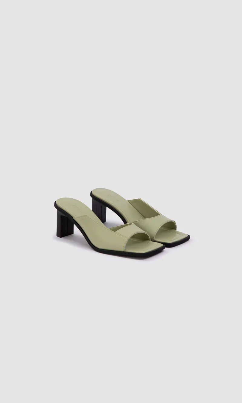 Prev Prev Damen vegan Hochhackige Sandalen Lyn Sage, Hellgrün, – Produktbild 2 von 2