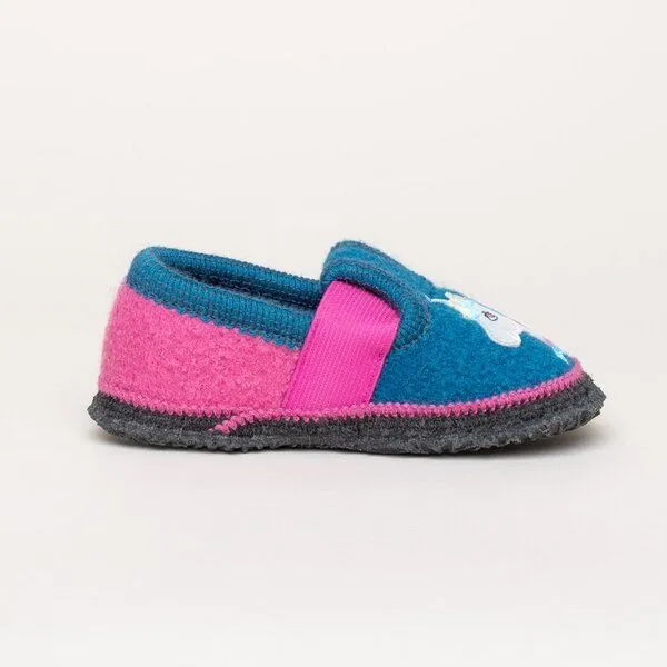 Kitz-Pichler Kitz-Pichler Walkpantoffel Bobby Appl. Einhorn, Hell-blau, – Produktbild 3 von 4