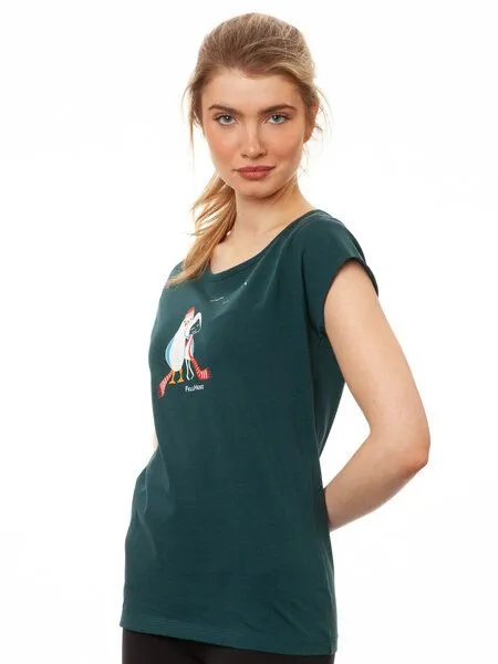 FellHerz FellHerz Damen T-Shirt Möwen-Liebe deepteal Bio & Fair & Vegan – Produktbild 4 von 4
