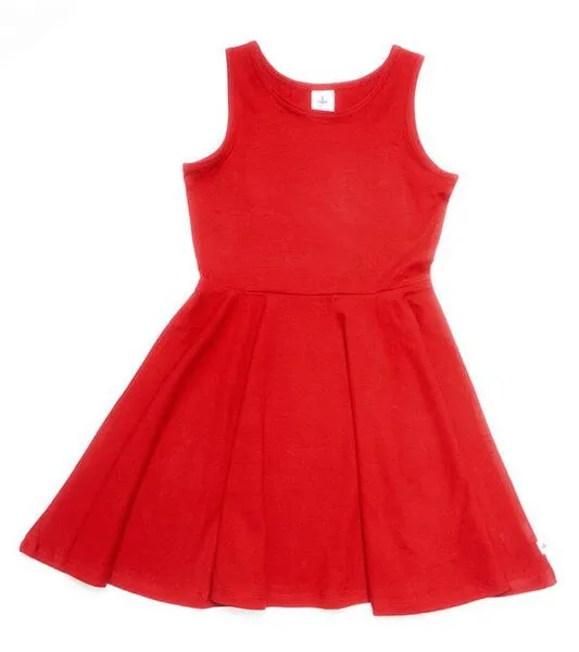 Leela Cotton Leela Cotton Baby Kinder Jerseykleid Sommerkleid Bio-Baumwolle 2620, Rot-ziegel, – Produktbild 1 von 2