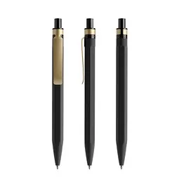 prodir prodir QS50 Soft Touch PRS Push Kugelschreiber, Black-Gold – Produktbild 1 von 1
