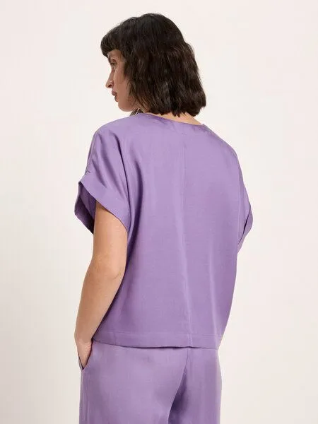 LANIUS LANIUS Blusenshirt aus Tencel Lyocell, Lila (purple haze), – Produktbild 4 von 4