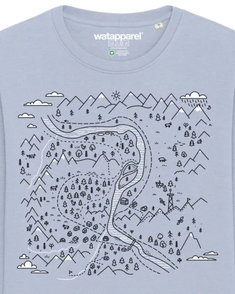 watapparel watapparel Sweatshirt Unisex Landschaft, Serene blue, – Produktbild 3 von 4