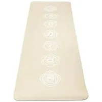 Just Be Just Be Yogamatte TPE 0,5 cm Premium, Beige mit chakrasymbolen, – Produktbild 1 von 1