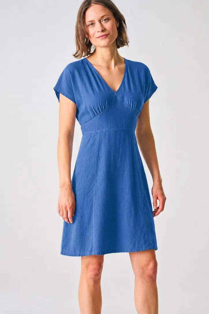 HempAge Hempage Damen vegan Elegantes Sommerkleid In Königsblau, Blau, – Produktbild 2 von 2