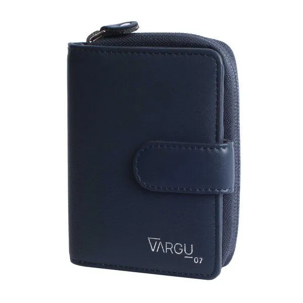 Vargu Vargu Echtleder Geldbörse VINEM 1-A mono, Navy, – Produktbild 2 von 4