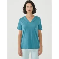 ORGANICATION ORGANICATION T-Shirt aus TENCEL und Bio-Baumwolle, Petrol blue, – Produktbild 1 von 1