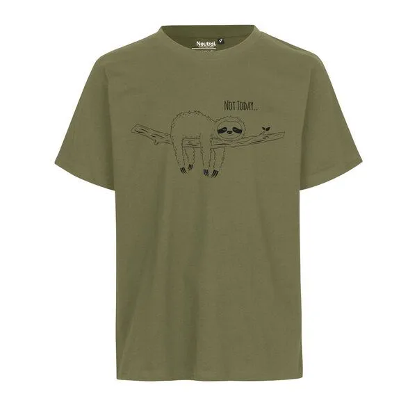 HANDGEDRUCKT HANDGEDRUCKT "Not Today..." Unisex T-Shirt, Military, – Produktbild 1 von 2