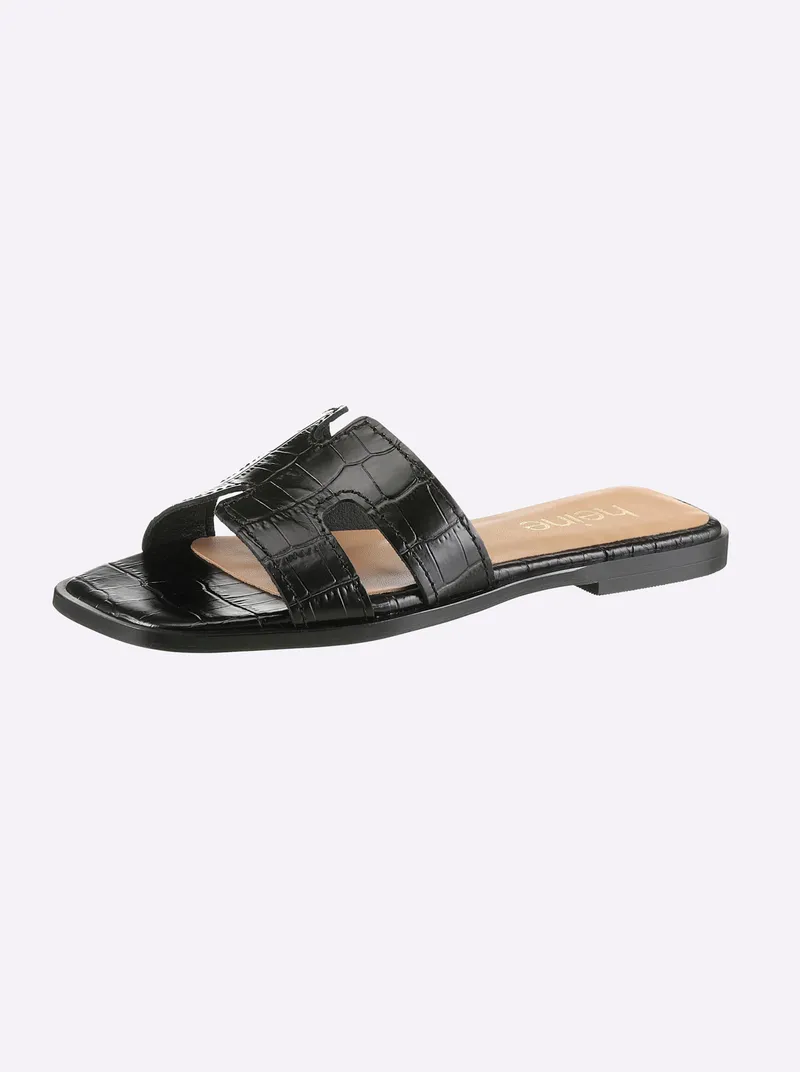 heine Pantolette schwarz, Schwarz, – Produktbild 1 von 3