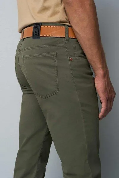 M 5 BY MEYER M 5 BY MEYER Summer Structure baumwoll Five Pocket, Grün (oliv), – Produktbild 5 von 5