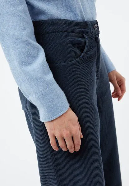 Givn Berlin Givn Berlin Cordhose GBCORALIE in eleganter Passform aus Bio-Baumwolle, Midnight blue, – Produktbild 4 von 4