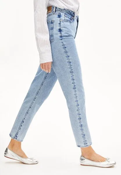 ARMEDANGELS ARMEDANGELS MAIRAA Damen Jeans Mom Fit High Waist Ankle recycelte Baumwolle Non-Stretch, Blue, – Produktbild 4 von 4